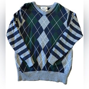 Boys Argyle V-Neck Sweater (5/6)